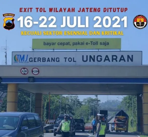 Perketat PPKM, Seluruh Exit Tol Jateng Ditutup