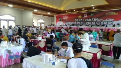 Vaksinasi Merdeka Candi Polres Demak Tembus 15.000 Peserta