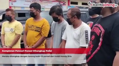 Komplotan Pencuri Ponsel Ditangkap Polisi