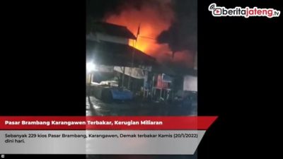 Pasar Brambang Karangawen Terbakar, Kerugian Miliaran