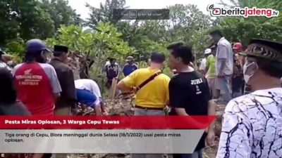 Pesta Miras Oplosan, 3 Tewas