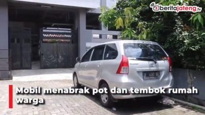 Ih Serem, Mobil Jalan Sendiri dan Nabrak Trmbok
