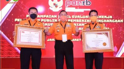 Basarnas Terima Penghargaan Pelayanan Publik Pelayanan Prima 2022