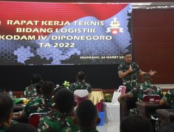 Kodam IV/Diponegoro Gelar Rakernislog 2022 Dorong Sikap Profesional Prajurit