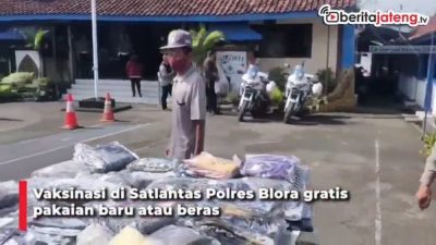 Vaksinasi Gratis Pakaian Baru di Polres Blora