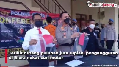 [Video] Terlilit Hutang, Pemuda di Blora Nekat Curi Motor