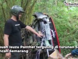 [Video] Mobil Terbalik di Turunan Sigar Bencah Semarang