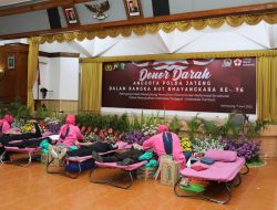 Ribuan Peserta Ikut Donor Darah Dalam Rangka HUT Bhayangkara ke 76
