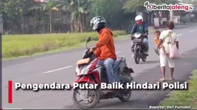 [Video] Operasi Patuh Candi, Pengendara Putar Balik Hindari Polisi