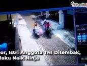 [Video] Rekaman CCTV Penembakan Istri Anggota TNI, Pelaku Naik Ninja