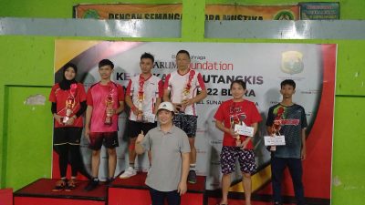 Kerjurkab Bulu Tangkis Mustika Cup, Kasat Reskrim Rembang Raih Juara 1