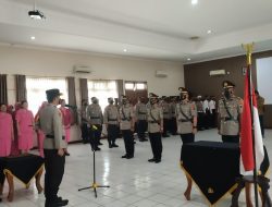 Kapolres Pimpin Serah Terima Jabatan Kasat Reskrim dan Kasat Lantas Polres Blora 