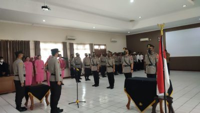 Kapolres Pimpin Serah Terima Jabatan Kasat Reskrim dan Kasat Lantas Polres Blora 
