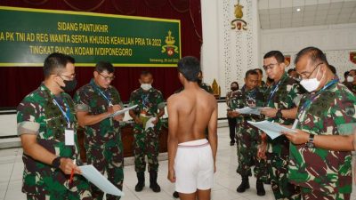 Sidang Pantukhir Penerimaan Calon Bintara TNI AD Harus Adil dan Transparan