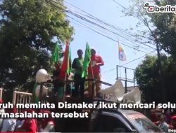 [Video] Protes Maraknya PHK, Ratusan Buruh Geruduk Kantor Disnaker Kota Semarang
