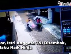 [Video] Rekaman CCTV Penembakan Istri Anggota TNI, Pelaku Naik Ninja