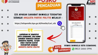 Bawaslu Ajak Masyarakat Cek Data Diri dalam Pendaftaran Parpol