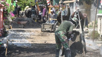 Masyarakat Dukuh Mintreng Bahagia Usai Betonisasi Jalan oleh TMMD Kodim 0716/Demak