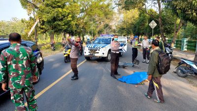 Laka Maut Bus Vs Sepeda Motor di Blora, Satu Orang Meninggal Dunia