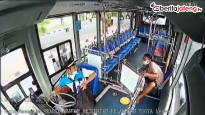 [Video] Aksi Pencurian di Bus Trans Jogja Terekam CCTV