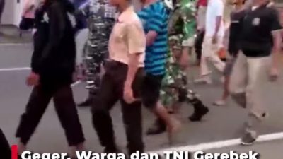 [Video] Geger, Warga dan TNI Gerebek Warung Pil Koplo, Penjual Diamankan