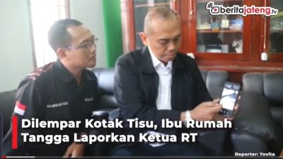 [Video] Dilempar Kotak Tisu, Ibu Rumah Tangga Laporkan Ketua RT