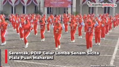 [Video] Serentak, PDIP Gelar Lomba Senam Sicita Piala Puan Maharani