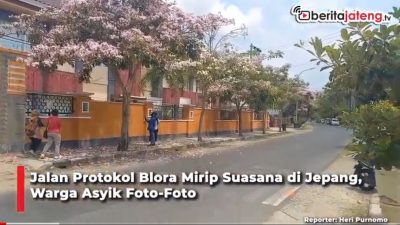 [Video] Jalan Protokol Blora Mirip Suasana di Jepang, Warga Asyik Foto-Foto