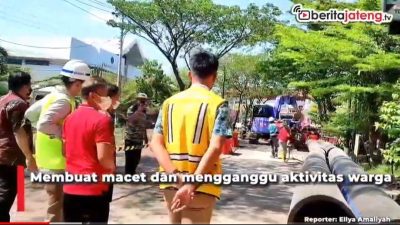 [Video] Pipa Proyek SPAM Bikin Macet, Pemkot Tindaklanjuti Keluhan Warga