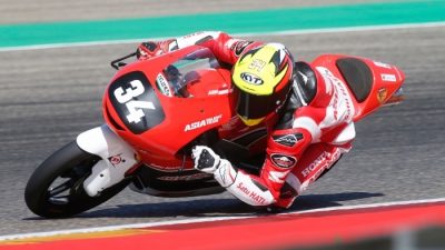 Start dari Barisan Belakang, Arbi Sukses Finish 11 Besar JuniorGP Aragon