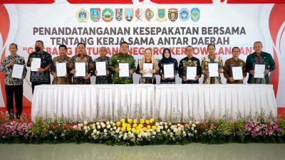 Blora Terima Bankeu Rp 34 Miliar dari Pemkab Bojonegoro untuk Infrastruktur