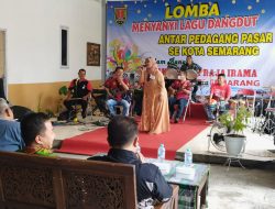 41 Pedagang Pasar di Semarang Ikuti Lomba Nyanyi Dangdut yang Digelar Satpol PP