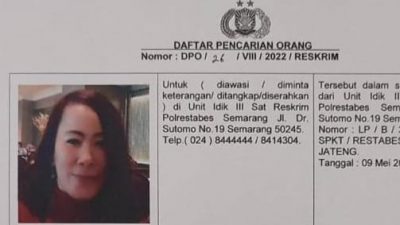 Polrestabes Semarang Tetapkan Nurlaila Sebagai DPO Kasus Penipuan