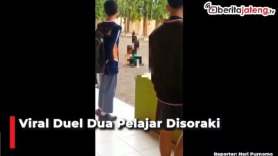[Video] Viral Duel Dua Pelajar Disoraki Temannya