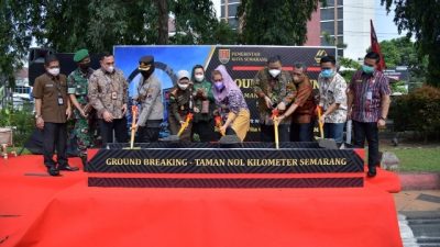 Groundbreaking Pembangunan Taman 0 Kilometer Semarang Dimulai
