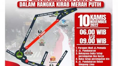 Ada Kirab Merah Putih, Sejumlah Ruas Jalan di Semarang Tutup Sementara