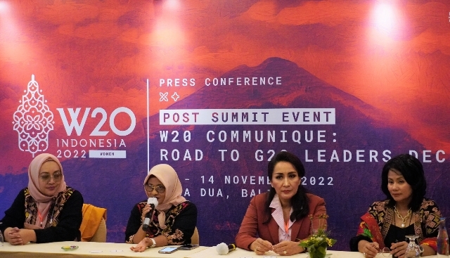 Press conference Post Summit Event W20 di Bali. /Foto: Ellya.