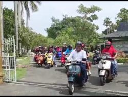 Ribuan Komunitas Vespa dari Berbagai Daerah Rolling Thunder di Blora