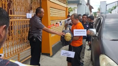 Polisi Gelar Rekonstruksi Kasus Penganiyaan Anak Tiri Berujung Maut