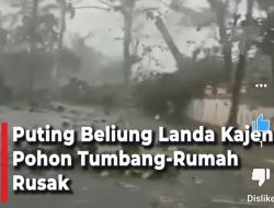 [Video] Angin Puting Beliung Landa Kajen Pekalongan, Pohon Tumbang-Atap Roboh