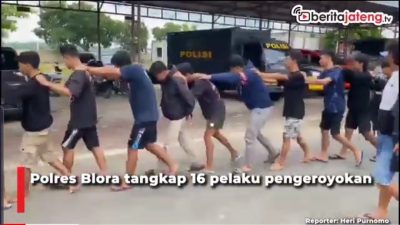 [Video] 16 Pelaku Pengeroyokan di Blora Ditangkap