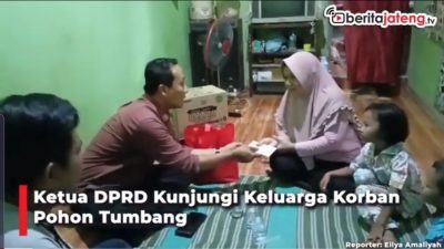 [Video] Ketua DPRD Kota Semarang Kunjungi Keluarga Korban Pohon Tumbang