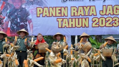 Wujudkan Ketahanan Pangan, Pemkot Sinergi TNI Panen Jagung dan Launching BUMP