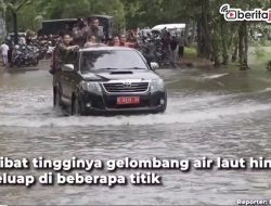 [Video] Tanggul Jebol, Kawasan Perumahan Marina Semarang Banjir