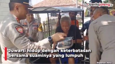[Video] Pasutri Ini Dapat Bantuan Motor Roda Tiga dari Polres Blora