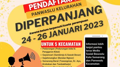 Kuota Belum Terpenuhi, Pendaftaran Panwaslu Kelurahan di Semarang Diperpanjang