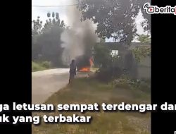 [Video] Truk Mixer Terbakar, Warga Dengar Letusan
