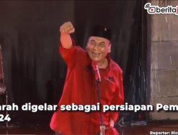 [Video] Bambang Pacul Beri Semangat Ribuan Kader PDIP Ditengah Hujan Deras