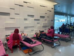 Donor Darah di Bandara Ahmad Yani Peringati Bulan K3 Nasional