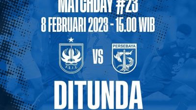 Laga Lanjutan PSIS Semarang Lawan Persebaya Ditunda, Begini Keterangan Kepolisian